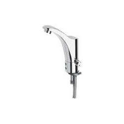 Bateria umywalkowa PROTRONIC, pionowa, na fotokomórkę, z mieszaczem, zasilana baterią 6 V