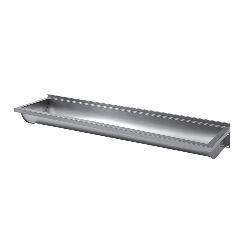 Umywalka rynnowa BX 400 CNS, odpływ 1 1/2", listwa tylna P32, bez wieszaka na ręcznik