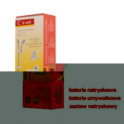 Komplet łazienkowy z baterią natryskową Chili